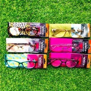 +2.50 Reading Glasses- simply specs by foster grant.  6 pairs
